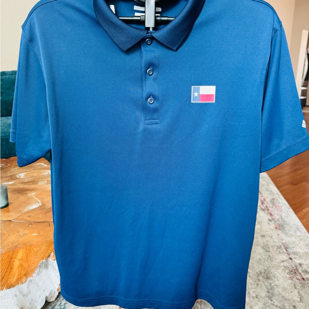 Columbia Navy Polo with Texas Flag